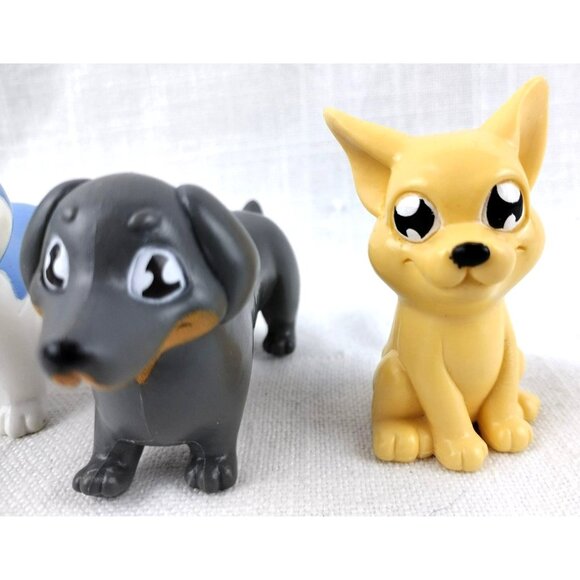 Kids Toy Lot Rubber Figure Boy Puppy Dogs Husky Chihuahua Dachshund Vintage - Picture 4 of 12